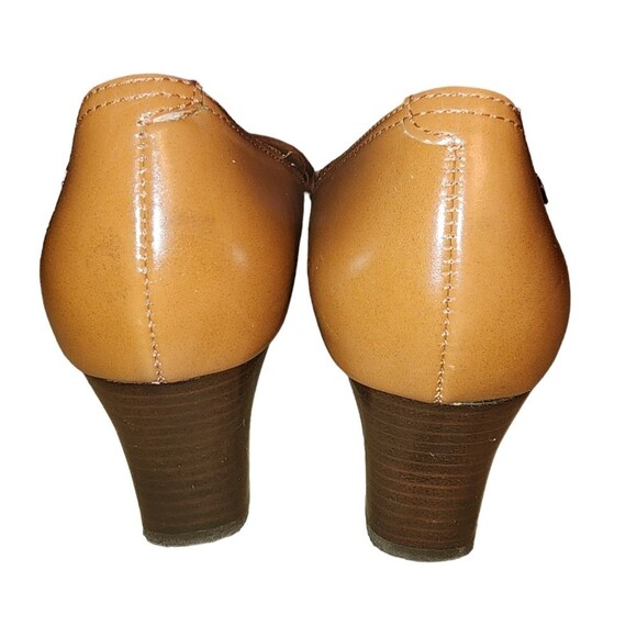 Etienne Aigner Nowell Light Caramelr Braided Accent Heeled Loafers Size 6 - Picture 4 of 10